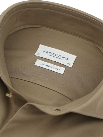 Profuomo Japanese Knitted Koszula zielona