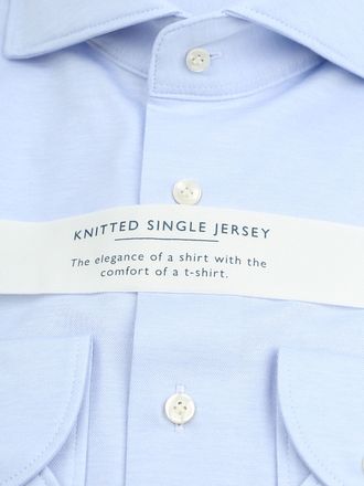 Profuomo Knitted Hemd Lichtblauw