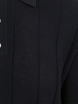 Profuomo Polo Shirt Drop Needle Structure Navy