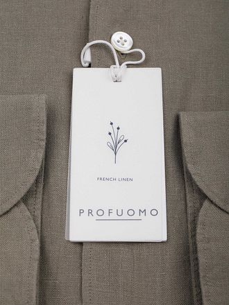 Profuomo Skjorta Linne Grön