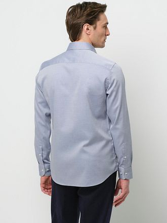 Profuomo Basketweave Skjorte Blå