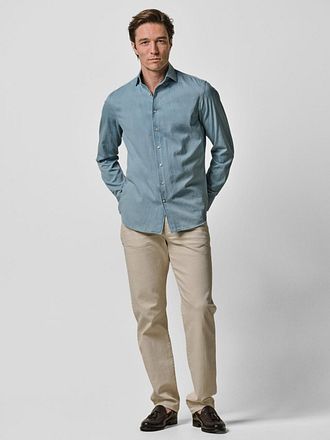 Profuomo Twill Shirt Denim Light Blue