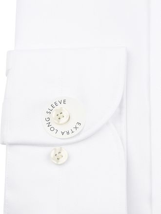 Profuomo Twill Skjorta Med Extra Långa ärmar, Vit