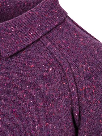 Suitable Polo Zip Pull Tweed Purple