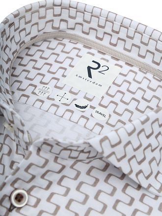 R2 Shirt Sorona Print Beige