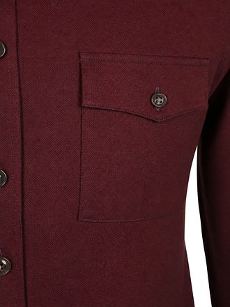 R2 Shirt Cotton Wool Flannel Bordeaux