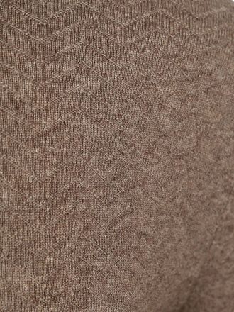 R2 Halfzip-genser Vevd Struktur Taupe