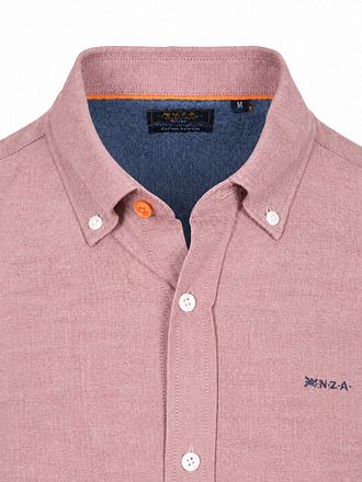 NZA Skjorte Button-Down Barn Twill Rød