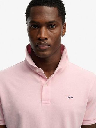 Superdry Polo Pique Klassisk Montauk Rosa