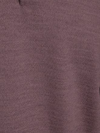 Profuomo Polo Manches Longues Laine Mérinos Aubergine
