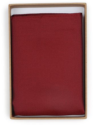 Suitable Pochette de Costume Soie Rouge Foncé