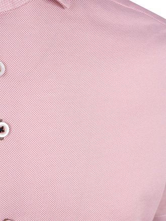 R2 Short Sleeve Overhemd Technical Knitted Dobby Roze