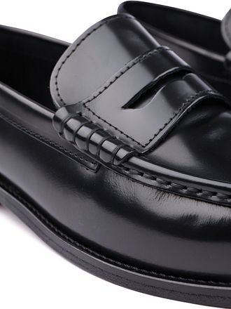 Suitable Penny Loafers Leder Schwarz