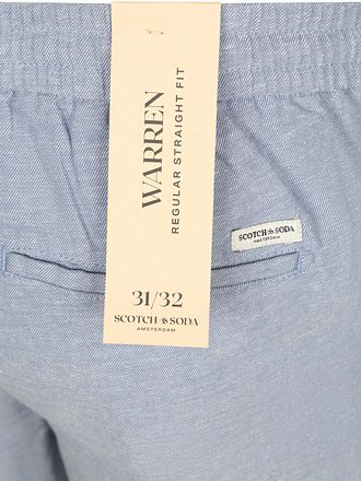 Scotch and Soda Chino Warren Cotton Linen Blå