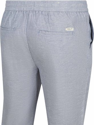 Scotch and Soda Chino Warren Cotton Linen Blauw