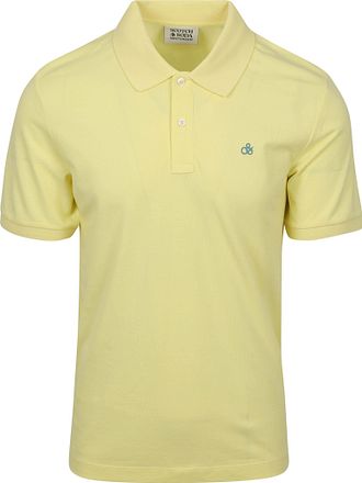 Scotch And Soda Core Piqué Polo Geel