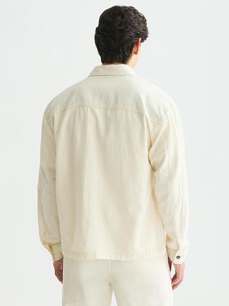 Scotch & Soda Surchemise Coton-Lin Écru