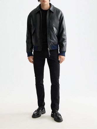 Scotch and Soda Imitert Skinnbomberjakke Svart