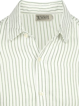 Scotch and Soda Linen Shirt Stripes White