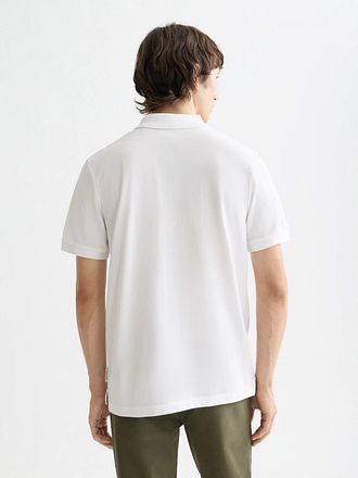 Scotch & Soda Core Piqué Polo Shirt White