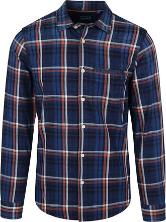 Scotch and Soda Shirt Blue Checkered