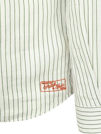 Scotch & Soda Chemise en Lin Rayée Blanche