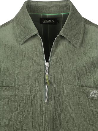 Scotch & Soda Kordfløyel Langermet Polo Grønn