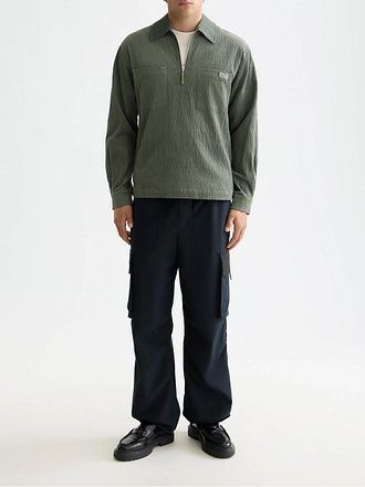 Scotch & Soda Kordfløyel Langermet Polo Grønn