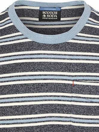 Scotch & Soda T-skjorte Striper Blå