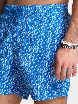 Shiwi Swimshorts Nick Wavy Coral Blue