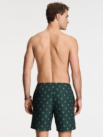 Shiwi Swimshorts Mike Sketched Coral Dark Green