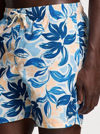 Shiwi Zwembroek Mike Floral Leafs Blauw
