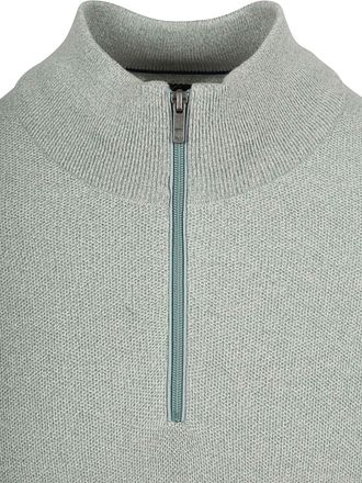 State of Art Half Zip Sweater Melange Light Green