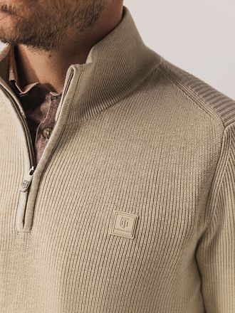 State Of Art Half Zip Tröja Ecru