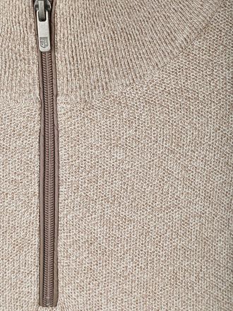 State Of Art Halvveis Zip-Genser Beige Melert