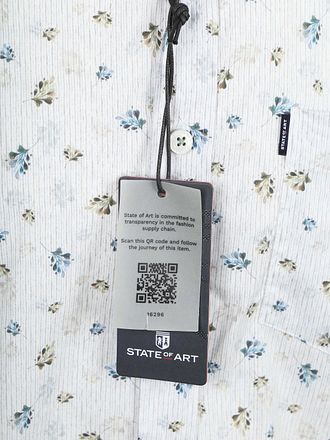 State of Art Hemd Blumenprint Weiß