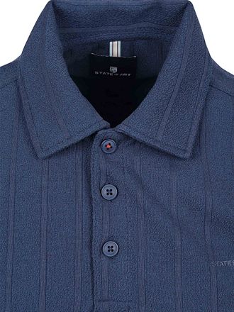 State of Art Poloshirt Jersey Drop Needle Marineblå