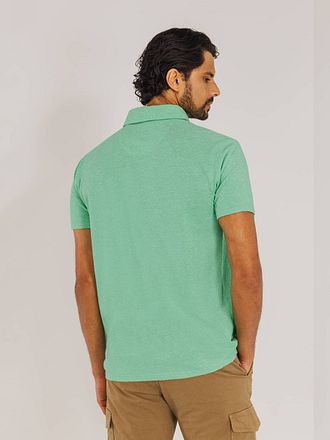 State of Art Poloshirt Piqué Melange Groen