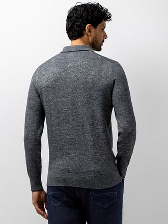 State of Art Pullover Polokragen Navy