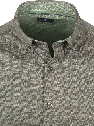 State Of Art Shirt Jersey Herringbone Green