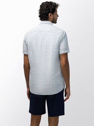 State of Art Short Sleeve Shirt Stripe Blue