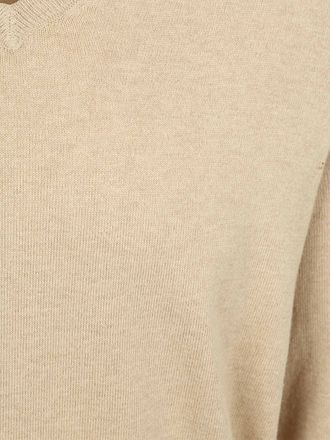 Steppin' Out Cashmere V-Neck Pullover Ecru