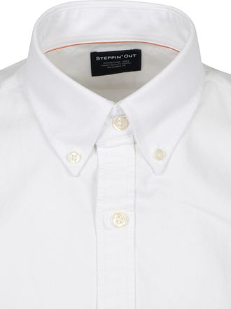 Steppin' Out Chemise Manches Courtes Oxford Yale Blanche