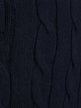 Steppin' Out Lau Pull Merino Half Zip Cable Navy
