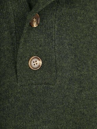 Steppin' Out Pullover Mocker Lammwolle Grün