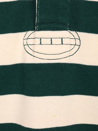 Steppin' Out Rugby-Poloshirt Streifen Grün Ecru