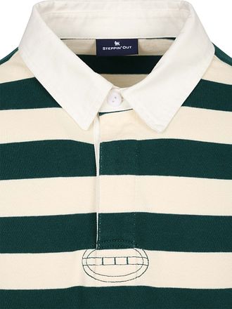 Steppin' Out Rugby Shirt Green Ecru
