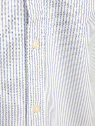 Steppin' Out Kortermet Skjorte Oxford Yale Stripe Lyseblå