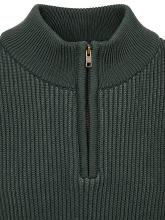 Suitable Bico Pull Demi-Zip Vert Foncé