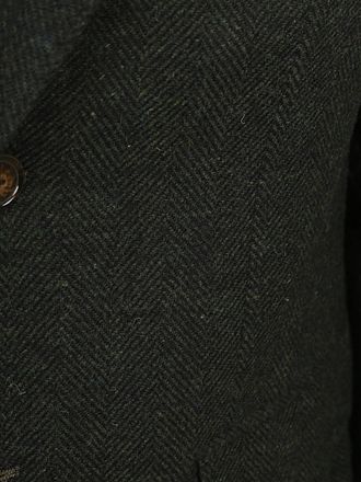 Suitable Blazer Herringbone Merinould Mørkegrøn